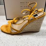 White House | Black Market Wedges Espadrille Ankle Strap Heels Yellow Size 8.5 Photo 8