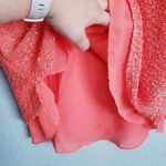 Gibson Latimer  Neon Orange Sequin Knit Sweater Photo 5