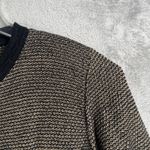 Dylani Knitwear Cardigan Womens XS Brown Black Zip Front‎ Textured Knit Classic Photo 5