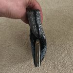 Vintage La Regale Black and Silver Beaded Clutch Photo 5