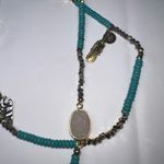 B.b. Lila Artisan Druzy and Charm Long Necklace Gold Photo 3