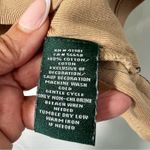 Ralph Lauren Lauren  Tan Brown Suede Trim V Neck Long Sleeve top Size Med Photo 10