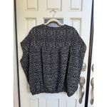 Oddy Oversized Blouse Embroidered‎ Flowers Polka Dot Size 1X Black Photo 4