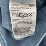 Old Navy  dress women's M puff sleeve embroidered tassel tie chambray blue boho Photo 6