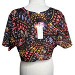 YITTY NWT  Mesh Me Smoothing Midi Top butterfly print Sz 5X Photo 4