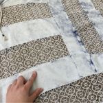 Free People Poncho Sweater tie dye lace womens Tan White (xsmall) boho hippie 70 Photo 2