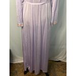 Vintage Lilac Robe Long Lounge Wear Rainbow Trim Belted Womens Sleepwear Purple Size M Photo 6