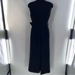 Calvin Klein Black Wide Leg Pantsuit Dress w/Attached Belt and Coconut Buckle-2 Photo 4