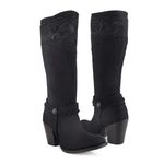 Revolve NWT El Mercreado WOMEN’S LEATHER Black COWBOY BOOT MODEL SUBLIME LM25. Size 7 (MX 24) Photo 6