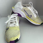 Nike  Yellow and White Sneakers with Purple Details Photo 0