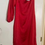 Skies Are Blue NWT  One Sleeve red satin dress Photo 0