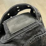 The Kooples The Koople Women Ripped Black Denim Shorts Size 30 High Waist With Belt Photo 5