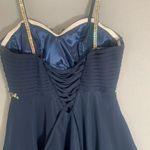 Alyce Paris  Navy and Gold Formal Mini Dress Size 4 Prom Wedding Photo 5