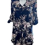 NWT 41 Hawthorn Dress Womens Navy Wrap Dress Floral Belted V Photo 2