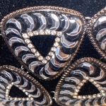 Amrita Singh Noho triangle statement necklace. Black/ silver with crystals. NWT. Photo 3