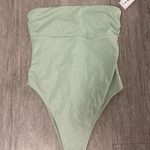 PacSun  NWT Green one piece swimsuit with ruched bust and high cut bottom Photo 0