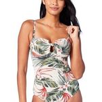 Kona Sol ™ Pique Bandeau High Coverage One Piece Swimsuit Tropical Size Small Photo 0