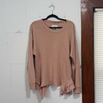 Current/Elliott  Dusty‎ Pink Slouchy Ruffle Sweatshirt Size Small Photo 2