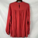 Torrid Washable Crinkle Gauze Relaxed Embroidered Blouse Baked Apple 2 2X 18-20 Photo 3