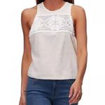 Free People  S Window Crochet Tank Top Sleeveless Ivory Sleeveless Lace Women Photo 0
