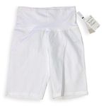 BP Womens white high-waisted bike shorts Photo 1