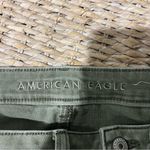 American Eagle  Jeans Olive Green High Rise Distressed Women Size 6 Petite Photo 6