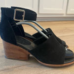 Kork-Ease  Gazania Black Suede Sandals Block Heel Leather Size 10 Photo 0