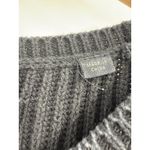 AllSaints Ria Jumper Cut Out Black Rib Knit Crewneck Pullover Long Sleeve Large Photo 4