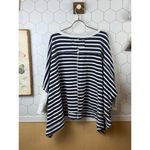We The Free  People Main Squeeze Cropped Navy Stripped Sweatshirt - Size - Medium Photo 2