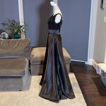 Women’s Black Full Length Sequined Bodice V Photo 2