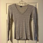 EXPRESS Oatmeal Lace Burnout Shimmer Long Sleeve Shirt Medium Photo 0