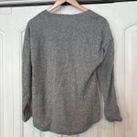 New York Laundry Gray Ribbed Tie Front Long Sleeve Pearl Detail Size‎ Small Photo 1