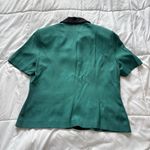 Vintage 80s 90s Blazer Womens Size 10P Blue Teal Buttons Short Sleeve Collared Photo 6
