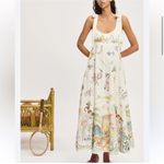 Alemais Artistic Cream Maxi Dress with Multicolor Print White Size 6 Photo 1