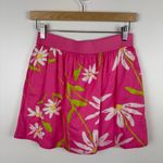 Lilly Pulitzer  Womens‎ Skirt Sz XS Preppy Floral Print Cotton Pink Green White Photo 2