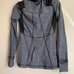 Lululemon  Half Zip Women Hoodie Grey Black Size 6 Small Athletic Casual Photo 2