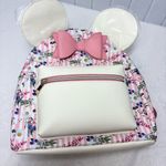 Disney 's Minnie Mouse Floral Stripe Mini Backpack Photo 2