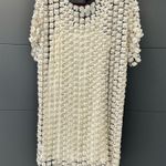 RIVIR PEARL CROCHET MINI DRESS WITH INNER SLIP SIZE S/M White Photo 2
