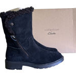 Clarks  Women’s Opal Zip Cold Weather Black Suede Boot Size 8 #B1471 Photo 0