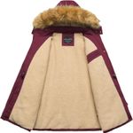 Women's Plus Size Winter Coats Warm Parka Jackets Sherpa Lined Detachable Fur Hood Available in Size 1X to 5X Photo 2