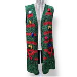 Ugly Christmas Sweater Tinsel Christmas Tree Vest Photo 4