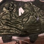 7 For All Mankind Dark Green Faux Fur Jacket Photo 5