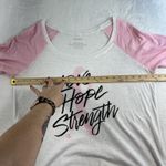 Torrid  Plus 1X Breast Cancer Awareness Raglan Tee Shirt Love Hope Strength Pink Photo 6