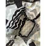 Thirty One Chevron Retro Metro Side Pockets Open Canvas Tote Shoulder Bag Black Photo 6