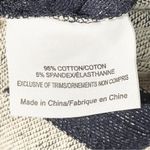 Tory Burch  Size 0 Blue Denim Brown Faux Leather Strap Big Button Sheath Dress Photo 4