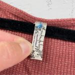 Free People  Intimately Say When Mauve & Gold Metallic Cut Out Front Blouse S Photo 8