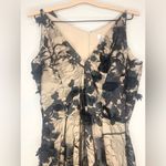 Dress the Population  Audrey Floral Appliqué Lace Dress Black and Nude Size XL Photo 6