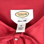 Talbots  Rouge Silk Pearl Button Blouse Size 14 Career Business Office Photo 4
