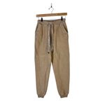 Aerie Ribbed Cropped Hoodie Jogger Set Womens XS Brown 100% Cotton Cozy Lounge Photo 2