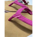 NWOB Hari Mari Womens Flip Flops Thong Slip On Scouts II Berry/Tan Leather Red Size 8 Photo 2